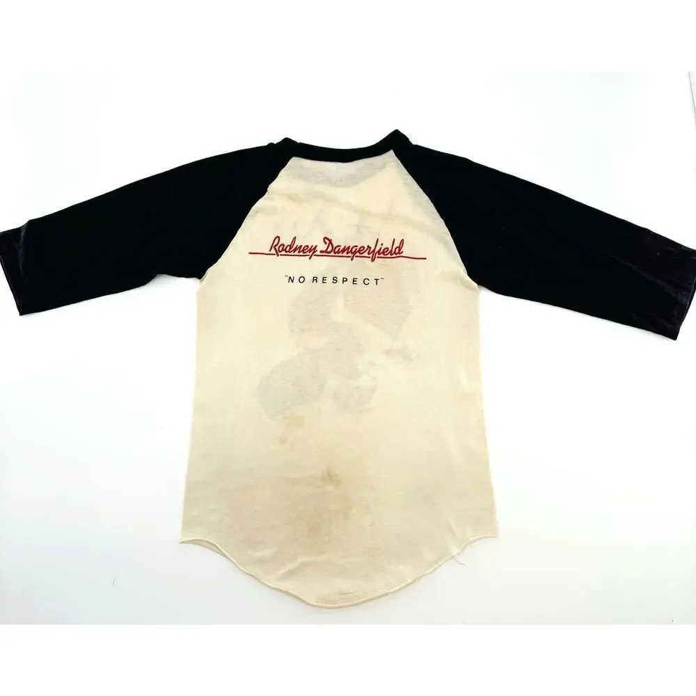 Vintage Rodney Dangerfield No Respect T Shirt Medium White Black Ragland 1980 - Picture 2 of 14